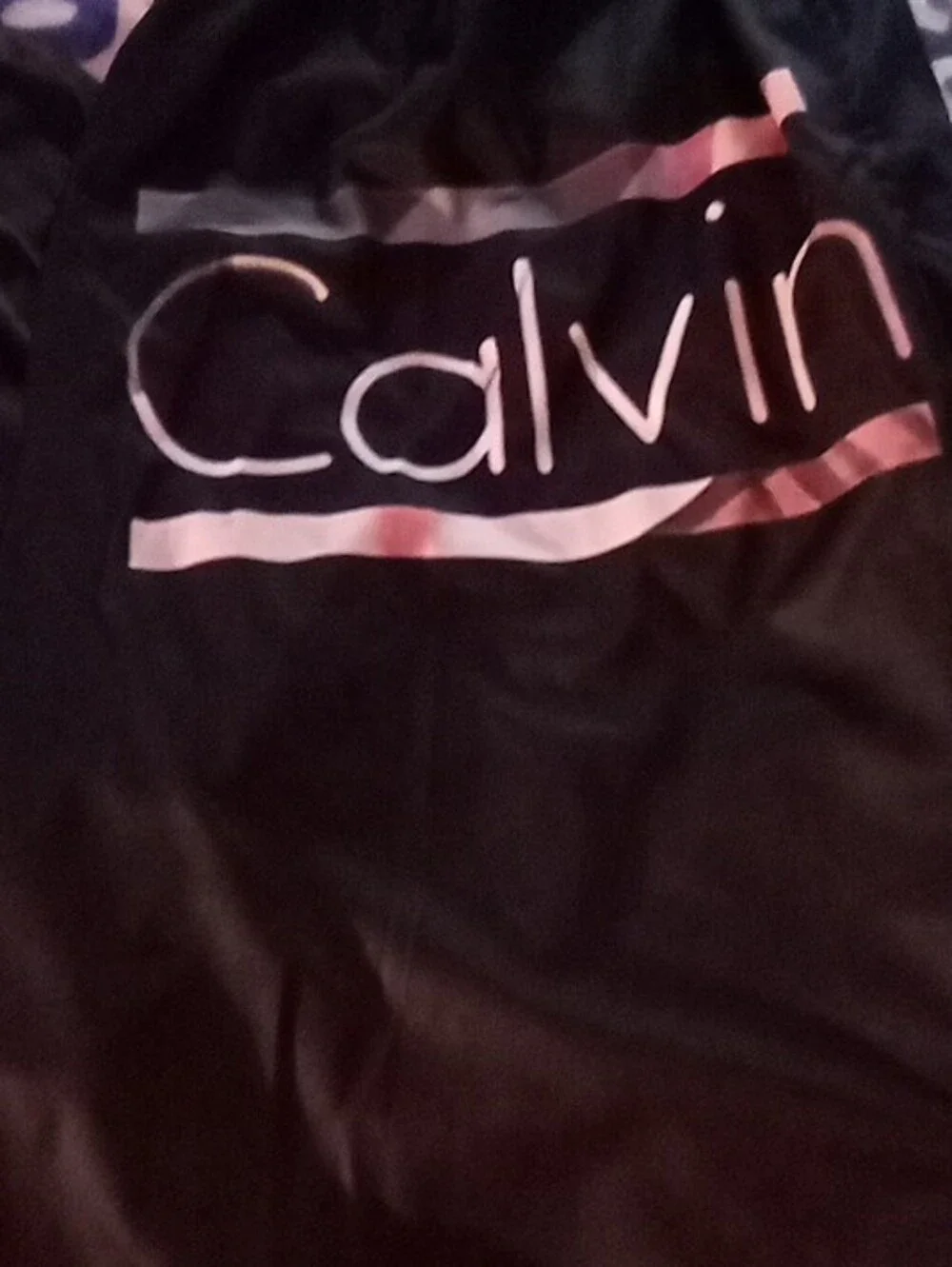 Calvin Klein Black and Burgundy Two-Piece Suit Set